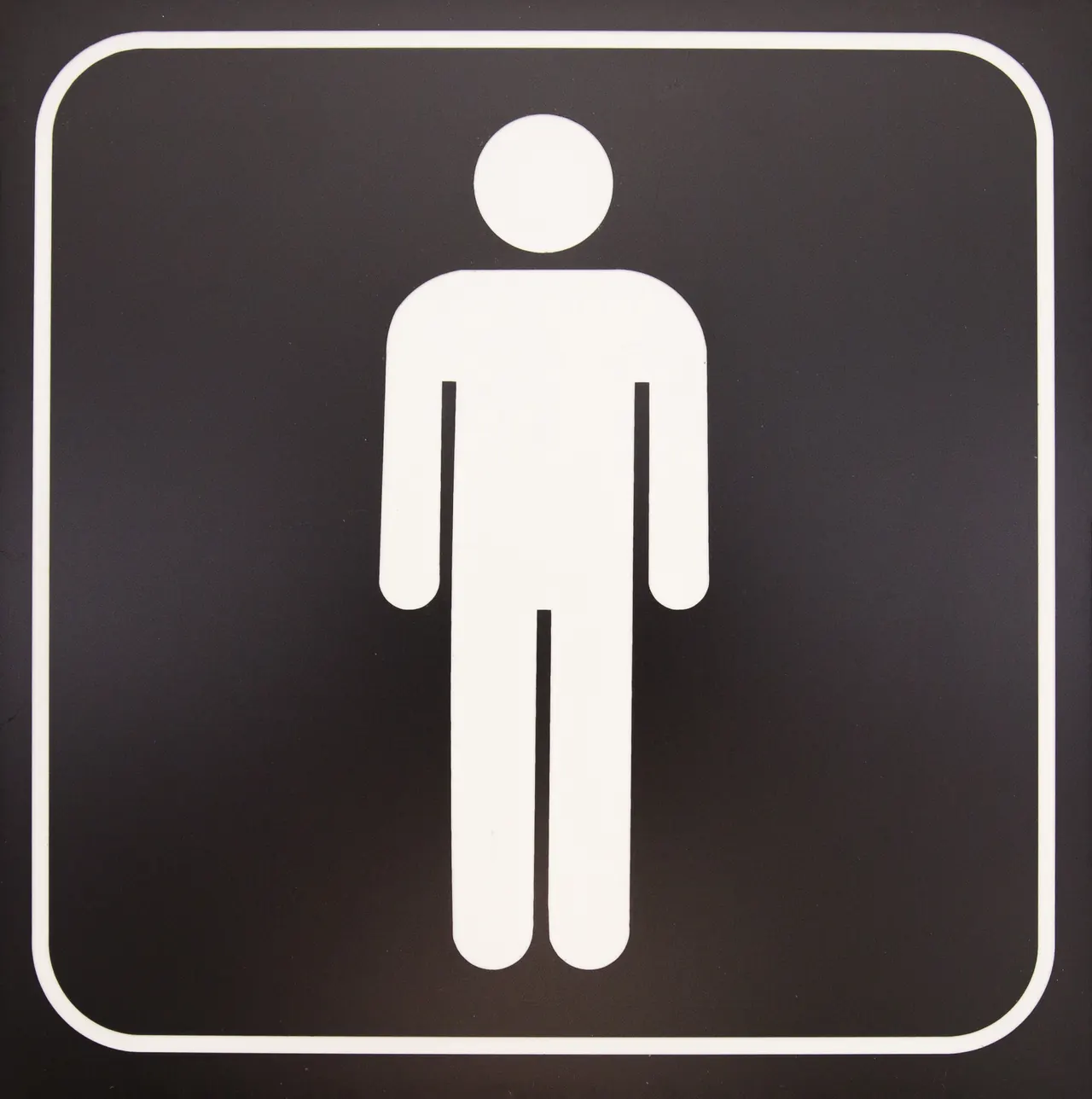 Black men’s washroom sign