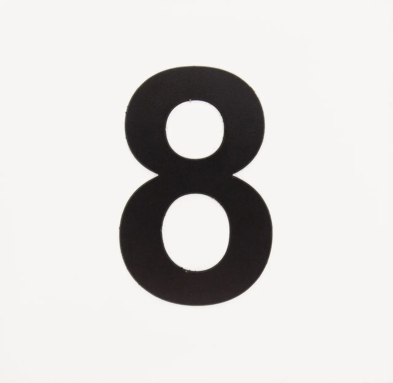 Large white number 8 sign